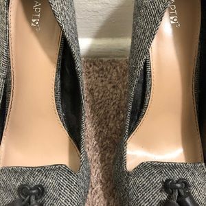 Apt9 Grey Tweed Heels